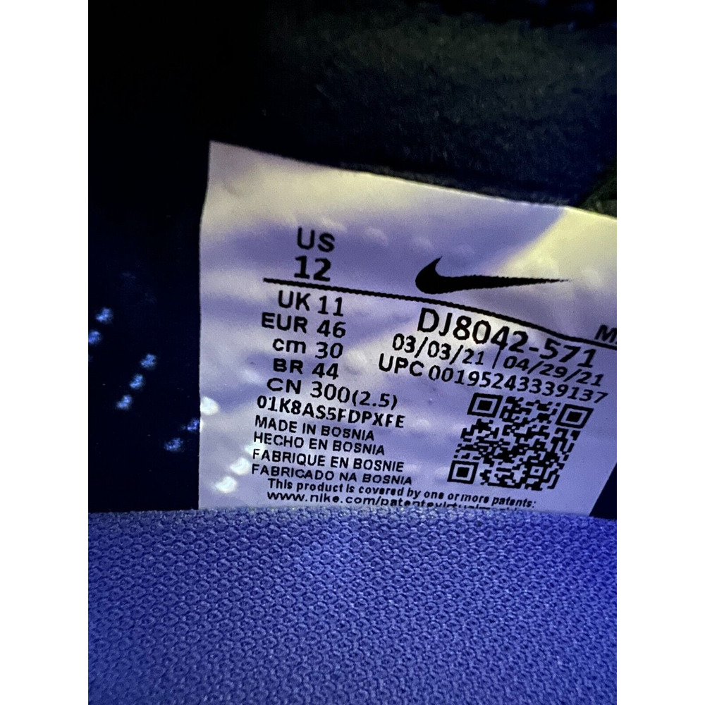 Nike Phantom GT2 Elite DF SG-Pro AC Sapphire/Volt-Gray Fog DJ8042-571 Size 12 - Picture 3 of 12